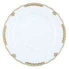 Hand-painted Herend Princess Victoria Gray Dinner Plate in fine porcelain, 10.5in D, on a white background