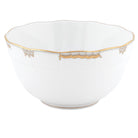 Hand-painted Herend Princess Victoria Gray Round Bowl in fine porcelain, (3.5 PT) 7.5in D, on a white background