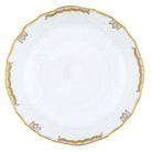 Hand-painted Herend Princess Victoria Gray Scalloped Dinner Bowl in fine porcelain, 8in D X 2in H, on a white background