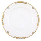 Hand-painted Herend Princess Victoria Gray Service Plate in fine porcelain, 11in D, on a white background
