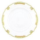 Hand-painted Herend Princess Victoria Green Bread and Butter Plate in fine porcelain, 6in D, on a white background