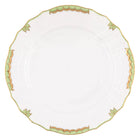 Hand-painted Herend Princess Victoria Green Service Plate in fine porcelain, 11in D, on a white background