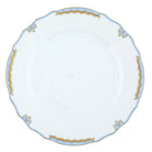 Hand-painted Herend Princess Victoria Light Blue Dinner Plate in fine porcelain, 10.5in D, on a white background