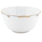 Hand-painted Herend Princess Victoria Light Blue Round Bowl in fine porcelain, (3.5 PT) 7.5in D, on a white background