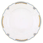 Hand-painted Herend Princess Victoria Light Blue Service Plate in fine porcelain, 11in D, on a white background