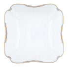 Hand-painted Herend Princess Victoria Light Blue Square Salad Bowl in fine porcelain, 10in SQ, on a white background