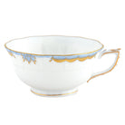Hand-painted Herend Princess Victoria Light Blue Tea Cup Cup & Saucer Set in fine porcelain, on a white background