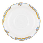 Hand-painted Herend Princess Victoria Light Blue Tea Saucer Cup & Saucer Set in fine porcelain, 6in D, on a white background