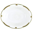 Herend Princess Victoria Oval Vegetable Dish in Dark Green - Hand-painted Hungarian porcelain by Herend. Paris Tableware.