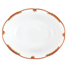 Herend Princess Victoria Oval Vegetable Dish in Rust - Hand-painted Hungarian porcelain by Herend. Paris Tableware.