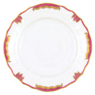 Hand-painted Herend Princess Victoria Pink Bread and Butter Plate in fine porcelain, 6in D, on a white background