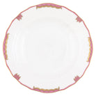 Hand-painted Herend Princess Victoria Pink Dessert Plate in fine porcelain, 8.25in D, on a white background