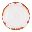 Hand-painted Herend Princess Victoria Pink Tea Saucer Cup & Saucer Set in fine porcelain, 6in D, on a white background