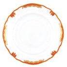 Hand-painted Herend Princess Victoria Rust Bread and Butter Plate in fine porcelain, 6in D, on a white background