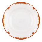 Hand-painted Herend Princess Victoria Rust Dessert Plate in fine porcelain, 8.25in D, on a white background