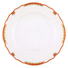 Hand-painted Herend Princess Victoria Rust Service Plate in fine porcelain, 11in D, on a white background