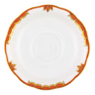 Hand-painted Herend Princess Victoria Rust Tea Saucer Cup & Saucer Set in fine porcelain, 6in D, on a white background