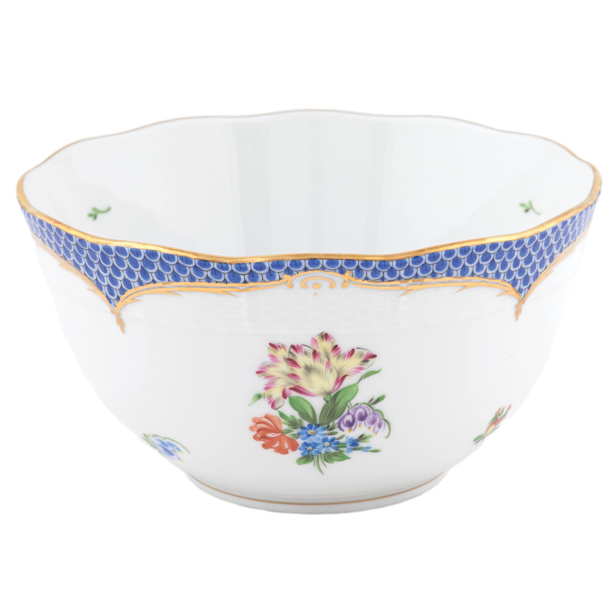 Herend Printemps Blue Border Round Bowl — additional view