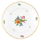 Hand-painted Herend Printemps Bread and Butter Plate in fine porcelain, 6in D,, Motif 3, on a white background