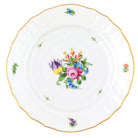 Hand-painted Herend Printemps Bread and Butter Plate in fine porcelain, 6in D,, Motif 4, on a white background