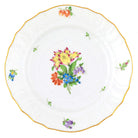 Hand-painted Herend Printemps Bread and Butter Plate in fine porcelain, 6in D,, Motif 5, on a white background