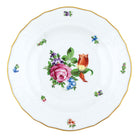 Hand-painted Herend Printemps Dessert Plate in fine porcelain, 8.25in D,, Motif 2, on a white background