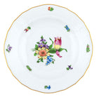 Hand-painted Herend Printemps Dessert Plate in fine porcelain, 8.25in D,, Motif 3, on a white background