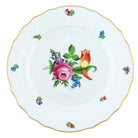 Hand-painted Herend Printemps Dinner Plate in fine porcelain, 10.5in D,, Motif 2, on a white background
