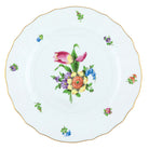 Hand-painted Herend Printemps Dinner Plate in fine porcelain, 10.5in D,, Motif 3, on a white background