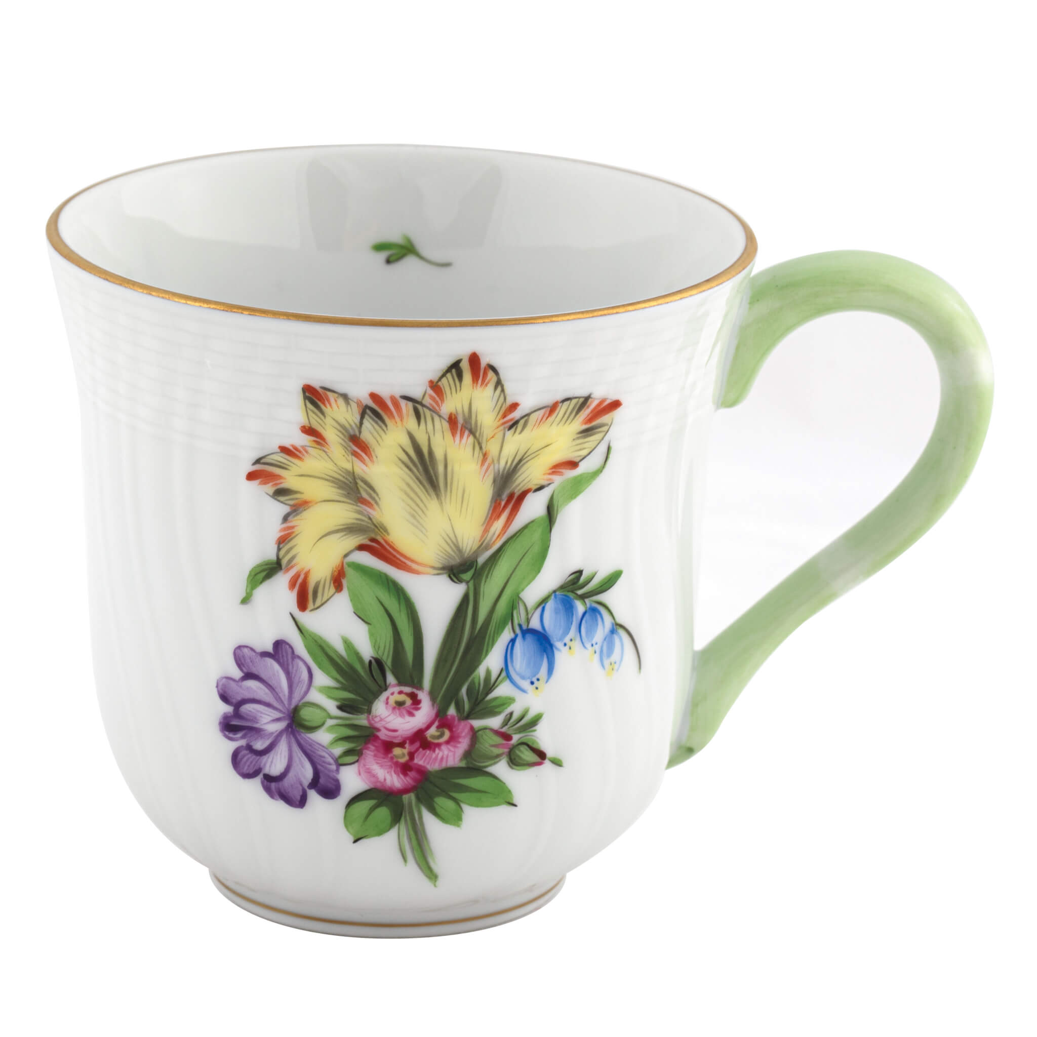 Herend Printemps Mug Motif 06 in Multicolor - Hand-painted Hungarian porcelain by Herend. Paris Tableware.
