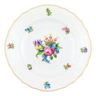 Hand-painted Herend Printemps Salad Plate in fine porcelain, 7.5in D,, Motif 4, on a white background