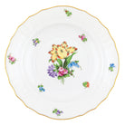 Hand-painted Herend Printemps Salad Plate in fine porcelain, 7.5in D,, Motif 6, on a white background
