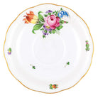 Hand-painted Herend Printemps Tea Saucer Cup & Saucer Set in fine porcelain, 6in D,, Motif 1, on a white background