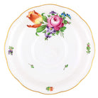 Hand-painted Herend Printemps Tea Saucer Cup & Saucer Set in fine porcelain, 6in D,, Motif 2, on a white background