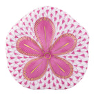 Herend Puffy Sand Dollar Figurine porcelain figurine painted in the Raspberry fishnet pattern