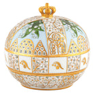 Hand-painted Herend Queen Elizabeth Bonbon Candy Dish in fine porcelain, 5in H X 5in D, on a white background