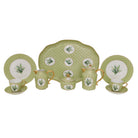 Hand-painted Herend Queen Elizabeth Tea Set in fine porcelain, on a white background