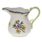 Hand-painted Herend Queen Victoria (Blue) Creamer in fine porcelain, (6 OZ) 3.5in H, on a white background