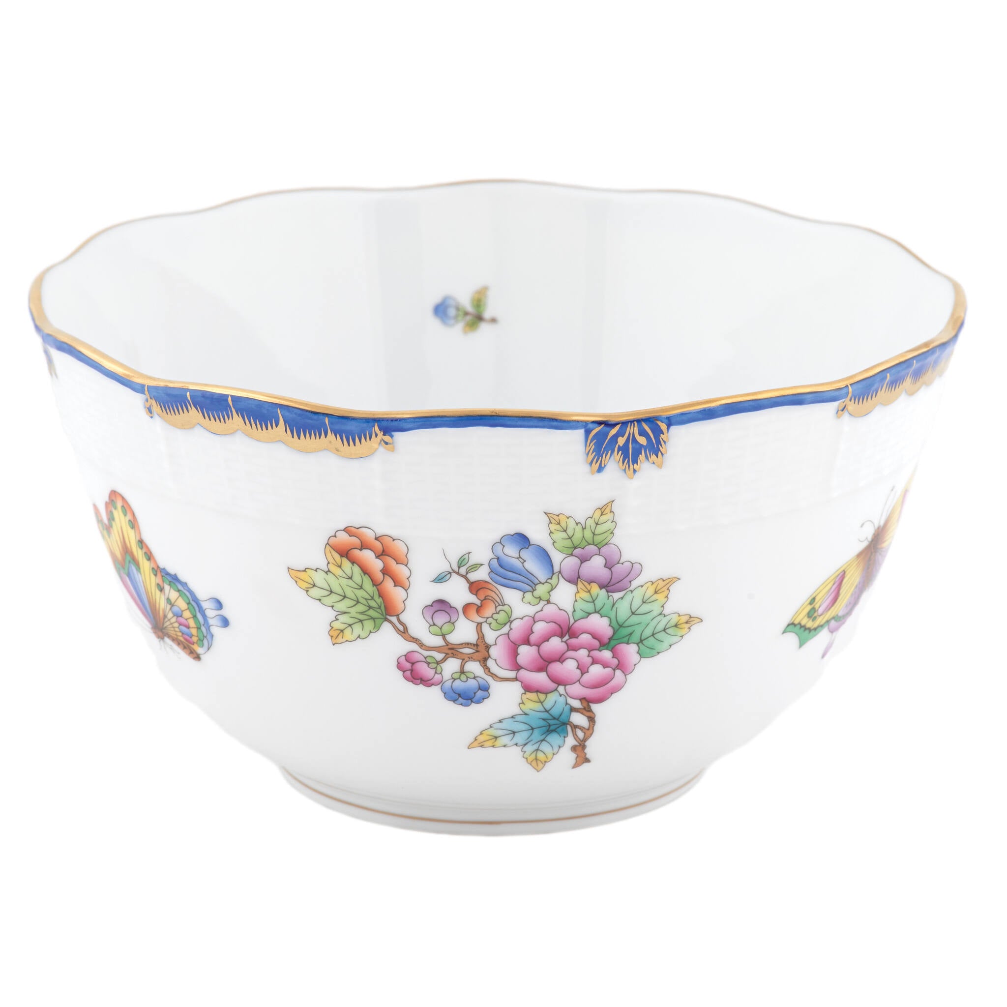 Herend Queen Victoria (Blue) Round Bowl — additional view