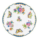 Hand-painted Herend Queen Victoria (Blue) Salad Plate in fine porcelain, 7.5in D, on a white background