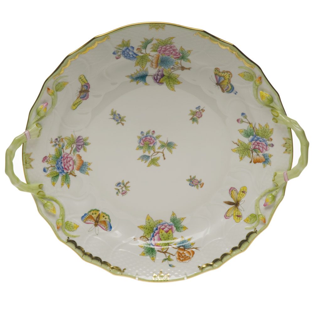 Herend Queen Victoria Chop Plate with Handles, alternate view