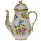 Herend Queen Victoria Coffee Pot with Rose Coffeepot, alternate view