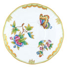 Hand-painted Herend Queen Victoria Covered Bouillon Saucer Bouillon Cup in fine porcelain, 6.5in D, on a white background