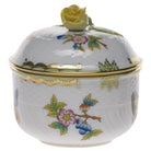 Herend Queen Victoria Covered Sugar with Rose Sugar Bowl, alternate view