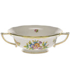 Hand-painted Herend Queen Victoria Cream Soup Cup Cream Soup Bowl in fine porcelain, on a white background