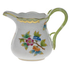 Hand-painted Herend Queen Victoria Creamer in fine porcelain, (10 OZ) 4in H, on a white background