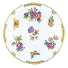 Hand-painted Herend Queen Victoria Dessert Plate in fine porcelain, 8.25in D, on a white background