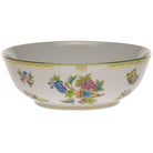 Hand-painted Herend Queen Victoria Large Bowl in fine porcelain, 11in D, on a white background