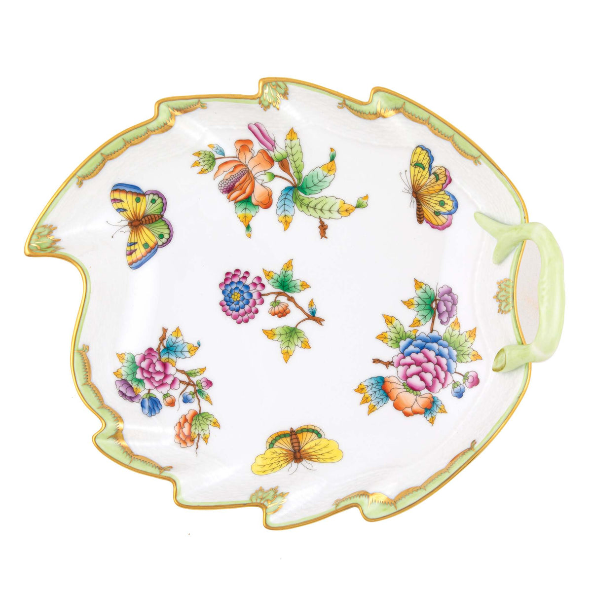 Herend Queen Victoria Leaf Dish, alternate view