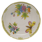 Hand-painted Herend Queen Victoria Mocha Saucer in fine porcelain, 5.5in D, on a white background